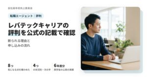 レバテックキャリアの評判で気にされる8つの点と、断られたときの次の手、厚生労働省の公表の実績をまとめた記事のアイキャッチ